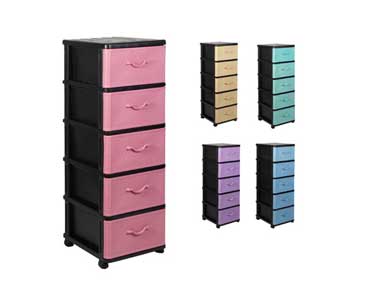 5 Tier Drawers Plastic Cabinet